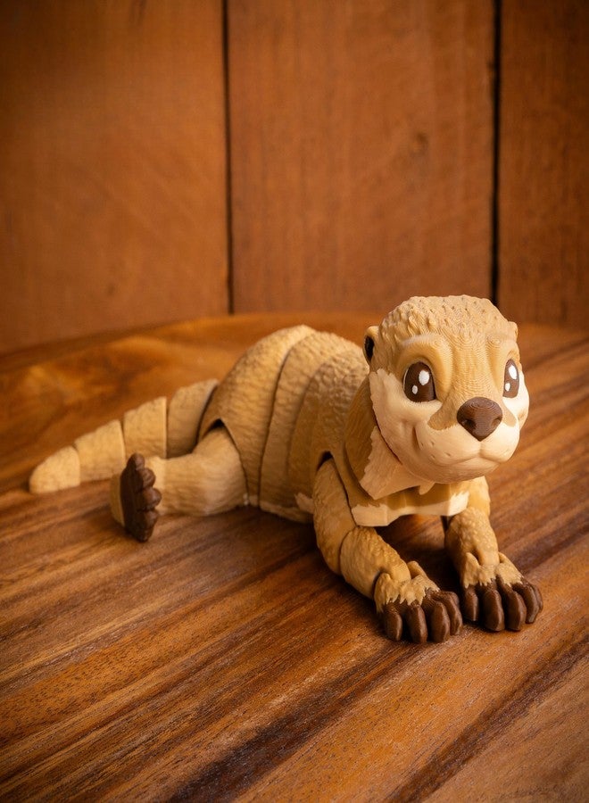 VUNDO 3D Printed Otter, 3D Printed Animals Toy, Full Articulated Flexible Fidget Toys - Brown- Small - 6Inch - Image 4